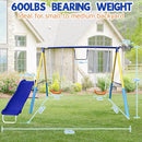 5-in-1 Backyard Swing Set for Kids Ages 3-8 | Outdoor Playset with Slide, 2 Safe Swing Seats, Basketball Hoop & Gymnastics Rings | Heavy-Duty HDPE & Steel Frame by TinyTreasures Baby Boutique