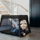 Silver Cross Sleep & Go 3 in 1 Travel Crib - Converts Newborn Bassinet, Crib to Playard - Portable, Lightweight, Easy to Pack with Comfortable Mattress for Infants to Toddlers - Carbon (Sustainable) by TinyTreasures Baby Boutique