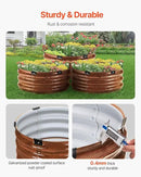 VEVOR 3 Pcs 2x2x1ft Round Galvanized Raised Garden Bed Kit, Outdoor Metal Raised Beds for Gardening Vegetables, Easy Assembly Garden Planter Box for Flowers Fruits with Open Base by GreenHaven Gardens