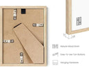 HAUS AND HUES 6x8 Natural Oak Wooden Picture Frame - Set of 3 6x8 Poster Frame - Premium Oak, Vertical Hang, Shatterproof Plexiglass - Ideal for Home, Room, Office (6x8-inch, Natural, Set of 3) by CozyNest Decor