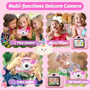 Upgrade Unicorn Kids Camera, Christmas Birthday Gifts for Girls Boys Age 3-12, 1080P HD Selfie Digital Video Camera for Toddlers, Cute Portable Little Girls Boys Gifts Toys for 3 4 5 6 7 8 9 Years Old by TinyTreasures Baby Boutique