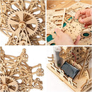 Solar 3D Wooden Puzzle Ferris Wheel DIY Model Kit Craft Sets Educational Wood Mechanical Building Toys for Adult Men Kids by TinyTreasures Baby Boutique