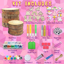 klmars Unicorn Themed Wooden Painting Kit-Glow in The Dark-Arts & Crafts Gifts for Kids Girls Ages 5-12-Wood Slice Craft Activities Kits -Unicorn Art Toys for Kids Christmas Gifts by TinyTreasures Baby Boutique