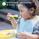 Olababy 100% Silicone Soft-Tip Training Spoon for Baby Led Weaning 2pack (Kiwi/Lemon) by TinyTreasures Baby Boutique