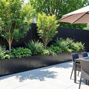KOL Galvanized Steel Rectangular Planter Box, (16''H.x12''W.x36''L) Large Planters for Indoor Outdoor Plants,Black Powder Coated Metal Planter, Heavy Duty Modern Flower Pot, Commercial & Residential by GreenHaven Gardens