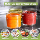 WeeSprout Baby Food Storage Glass Jars w/Lids (4 oz, 24 Pack) Bright Variety, Snack, Reusable Small Containers, Fridge or Freezer, Microwave & Dishwasher Safe, Essentials for Infants by TinyTreasures Baby Boutique