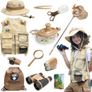 Kids Bug Catching Kit - Complete Explorer Kit with Safari Vest, Hat & More - Cute Dress-Up Safari Costume, or Zoo Keeper - Outdoor Explorer Set & Bug Toys for 3-7 Year Old Boys Girls + Adventure Book by TinyTreasures Baby Boutique