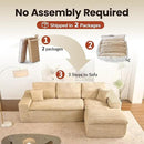 ovios 105” Modular Sectional Sofa with Thicken Seat Cushion, Cloud Couch with Deep Seat, Modern L-Shape Sofas Couches with Chaise,Upholstered Couches for Living Room Bedroom,Camel by CozyNest Decor
