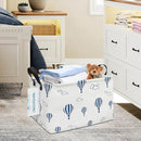 LANGYASHAN Rectangular Storage Bin Collapse Canvas Fabric Cartoon Storage Basket with Handles for Organizing Home Kitchen Boys and Girls Toys Office Closet Shelf Baskets (Rec Blue Balloon) by TinyTreasures Baby Boutique