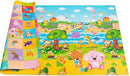 Baby Care Play Mat (Medium, Playful - Pinko & Friend) 73’’ x 49’’ Original One-Piece Reversible Rollable Waterproof Play Mat for Infants, Babies, Toddler, and Kids by TinyTreasures Baby Boutique
