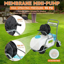 24 Gallon Battery Powered Sprayer,90 PSI Electric Pump,6 Hours Long Battery Life,12V 8Ah Battery,Adjustable HD Wand and 10 Nozzles,Portable Sprayer with Wheels for Lawn & Garden Spraying, Cleaning by GreenHaven Gardens