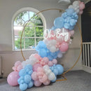 Pink and Blue Balloons 12 Inch Pastel Light Baby Blue Pink White Party Balloon with Confetti Latex Balloons for Gender Reveal Boy or Girl Princess Birthday Bridal Baby Shower Party Decorations by CozyNest Decor