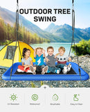 Tree Swing for Kids and Adults, 60" Waterproof Rectangle Platform Swing, 700lbs Heavy Duty with Adjustable Straps, Blue by TinyTreasures Baby Boutique