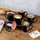 GBHOME 16oz Coffee Mugs Set of 6, Large Ceramic Coffee Mugs for Man, Woman, Dad, Mom, Modern Coffee Mugs Set with handle for Tea/Latte/Cappuccino/Milk/Cocoa. Dishwasher&Microwave Safe,Pink by CozyNest Decor