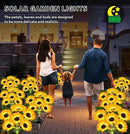 Solar Lights Outdoor Garden Decor,4 Pack with 24 Sunflower Lights,Solar Flowers Lights Waterproof,Sunflowers Gifts for Mom Women Grandma Birthday,Decorative Stakes Lights for Landscape Yard Patio Lawn by GreenHaven Gardens