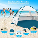 COMMOUDS Beach Tent Sun Shade for 3/4-5/6-7/8-10 Person, UPF 50+ Beach Sun Shelter Canopy Tent, Lightweight, Easy Set Up and Carry by TinyTreasures Baby Boutique