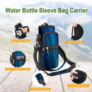 25/32/40/64oz Water Bottle Bag Holder Carrier-Insulated Crossbody Sling Case Sleeve with Strap & Pockets for Men Women Gym Cycling Travel Walking Hiking Camping by TinyTreasures Baby Boutique