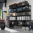 Garage Shelving 5 Tier Industrial Metal Shelving Units for Commercial, Basement, Pantry, Warehouse, School, Black Heavy Duty Easy Assembly 23.6" D x 53.2" W x 73.6" H by CozyNest Decor
