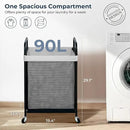 STO STO Laundry Hamper, 90L Rolling Laundry Sorter Cart with Removable and Washable Liner Bag, Rolling Clothes Hamper with Metal Handle for Laundry Room and Bedroom, Gray by CozyNest Decor