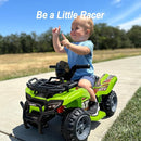Kids ATV 4 Wheeler, 6V Ride-On Toy for Toddlers 1-3 Boys & Girls with Music, Forward & Reverse - Green by TinyTreasures Baby Boutique