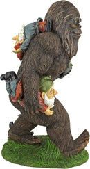 Design Toscano Schlepping the Garden Gnomes Bigfoot Yeti Indoor/Outdoor Garden Statue, 16 Inch Tall, Cast Stone Resin, Painted Full Color Finish by GreenHaven Gardens