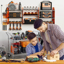Power Tool Organizer with Charging Station Wall Mount, 3 Layer Expanded Heavy Duty Garage Organization, 45.5 Inch Length Garage Tool Storage, 8 Drills, 2 Assemble Method, Orange by GreenHaven Gardens