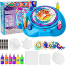 Spin Art Machine Variable Speed, Battery Operated Spinner - Paint Spinner with Splatter Guard, Washable Paint, Spin Art Kit, Art Design Card, Stem Toys, Kid Arts and Crafts, Girls Boys by TinyTreasures Baby Boutique