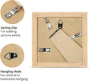 upsimples 4x4 Picture Frame, Natural Solid Wooden Picture Frames, Display 3x3 with Mat or 4 x 4 Without Mat, Wall or Tabletop, 1 Pack, Natural by CozyNest Decor