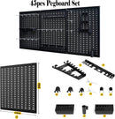 Ultrawall Peg Board Wall Organizer 4 ft. Metal Pegboard Garage Wall Pegboard Tool Storage Kit with Accessories for Garage, 45pcs by GreenHaven Gardens