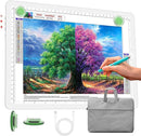 Phylosal Rechargeable A4 Light Pad with Carry Bag, Ultra-Thin Magnetic Tracing Light Box for Drawing, Diamond Art Painting Light Board with Side Button, Super Bright Light Table for Sketching (White) by TinyTreasures Baby Boutique