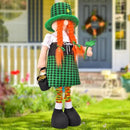 Large St Patricks Day Gnome Plush Decorations Outdoor, Cute Standing Saint Patricks Day Gnomes Gift Decor with Retractable Spring Legs, Placed Outside Yard/Porch/Garden/Indoor/Home/Office by GreenHaven Gardens