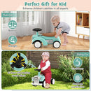 HONEY JOY Ride On Push Car, Outdoor Toddler Riding Toys w/Steering Wheel, Horn & Storage, Foot-to-Floor Sliding Car, No Batteries, Retro Baby Ride On Toys for Boys and Girls (Green) by TinyTreasures Baby Boutique