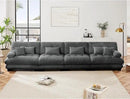 Modular Sectional Sofa Cloud Couch 4-Seater Deep Seat Sofa Couch, Oversized Couch Bed Sectional Couch with Round Bolster Armrests 6 Pillows, Modern Sofa Chair Comfy Couch(Gray) by CozyNest Decor