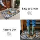 Door Mat Welcome Mat, Heavy Duty Door Mat 17.7 x 29.5 Inch Front Door Mat Rug Doormat for Outdoor Entrance Home Non-Slip Rubber Rug for Front Door, Outside, Entryway, Patio (Flower) by CozyNest Decor