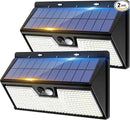 Large Solar Motion Lights Outdoor, 318 LED Super Bright Shed Lights with 3 Lighting Mode, IP65 Waterproof Solar Bar Light, Great for Outside Wall Yard Chicken Coop Garden - 2 Pack by GreenHaven Gardens