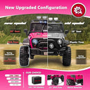 Sopbost 24V 7Ah 2 Seater Ride On Truck Ride On Toy for Big Kids Ride On Car with Remote Control Off-Road Electric Car with Shock Absorber, LED Lights, Bluetooth Music Player, EVA Tires, Pink by TinyTreasures Baby Boutique