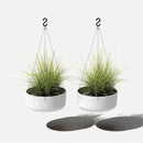 Veradek Mason Series Hanging Kona Planter - Round Planter for Outdoor Balcony/Patio | Made from Plastic-Stone Composite with Hanging Attachment | Modern Décor for, Flowers, Succulents, Small Plants by GreenHaven Gardens
