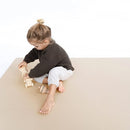 Toddlekind Solid Color Foam Play Mat 4x4 Baby Playmat. Stylish, Non-Toxic, Odorless, Plain Design Puzzle Play Mat 0m+ Clay(Beige) by TinyTreasures Baby Boutique