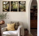 3pcs William Morris Green Plants Canvas Wall Art Medieval Castle Posters Prints Gothictalian Landscape Painting Pictures Paintings Wall Decor for Living Room Bathroom Bedroom Decoration Unframed by CozyNest Decor