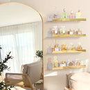 2 Pack 24 Inch Gold Reflective Acrylic Shelves, Gold Foating Shelves, Modern Sunglasses Essential Oil Picture Ledge Display Toy Storage Shelf by TinyTreasures Baby Boutique
