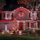 JMEXSUSS 2 Pack Red and White Solar Christmas Lights, Each 33FT 100 LED Solar String Lights Outdoor, Waterproof Solar Fairy Lights for Outside Christmas Decorations by GreenHaven Gardens