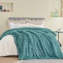 GONAAP Fuzzy Faux Fur Throw Blanket Queen Size Light Teal Super Soft Cozy Plush Fuzzy Shaggy Blanket for Couch Sofa Bed (Light Teal, Queen(90"x90")) by CozyNest Decor