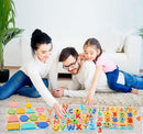 Wooden Puzzles for Toddlers, Voamuw Alphabet Number Shape Learning Education Preschool Toys for Kids Ages 3-6 Years Old (Set of 3) by TinyTreasures Baby Boutique
