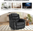 EBELLO Manual Recliner Chair, Soft Fabric Recliner Sofa with Overstuffed Armrest and Backrest for Living Room, Bedroom, Grey by CozyNest Decor