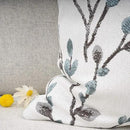 YOUR SMILE Classical Embroidery Jacquard Farmhouse Oblong Rectangle Chenille Teal Leaf Decorative Throw Pillow Case,12x20 inch by CozyNest Decor