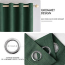 MIULEE 100% Blackout Linen Curtains for Bedroom Thermal Insulated Emerald Green Grommet Room Darkening Curtains & Drapes Christmas Decor for Living Room Nursery 52 x 84 Inch (2 Panels) by TinyTreasures Baby Boutique