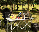 EVER ADVANCED Camping Table, Fold up Lightweight, 4-6 Person Portable Roll up Aluminum Table with Carry Bag for Outdoor, White by GreenHaven Gardens