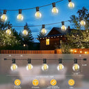 100FT G40 LED Outdoor String Lights with 50 Shatterproof Bulbs + 2 Spares, E12 Socket, 2700K Warm White, Weatherproof Black Cable, for Patio, Backyard, Wedding, Party, Porch, Deck, Gazebo, Camping by CozyNest Decor