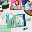 Melsbrinna Rfid Passport Holder for Travel women/Men, Cute Passport Wallet Rfid Blocking Card Slots, Rfid Passport Cover/CaseTravel Wallet, Passport Book Holder (1, Green3) by TinyTreasures Baby Boutique