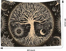 FORATER Tree of Life Tapestry Wall Hanging Sun Moon Stars Tapestries Aesthetic Galaxy Wall Tapestry Nature Home Decoration for Living Room Bedroom(61 x 82 Inch, Black and Gold) by CozyNest Decor